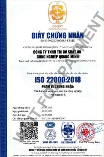 Suất ăn công nghiệp Quang Minh
